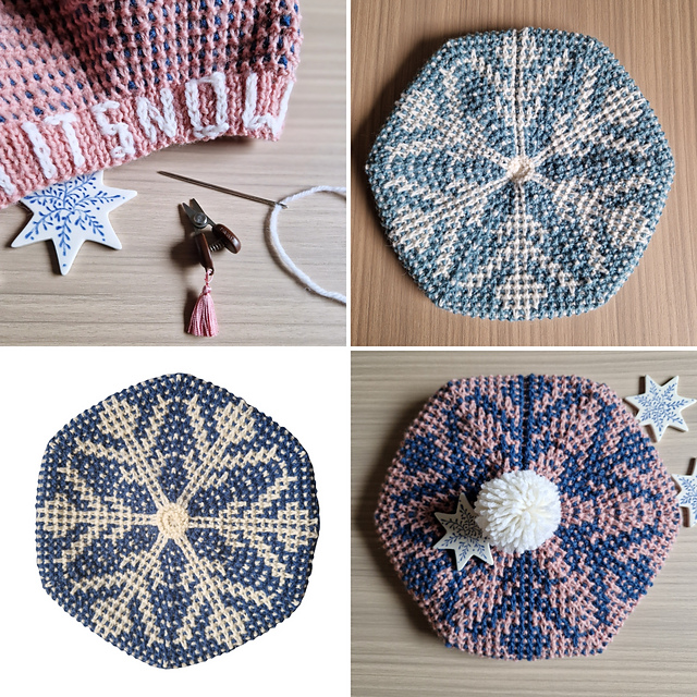 Mosaic Snowflake Beret