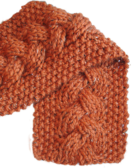 Reversible Cable Scarf