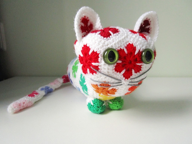 Sheba the african flower patchwork cat