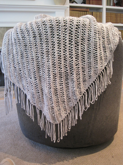 City Tweed Dropped Stitch Shawl