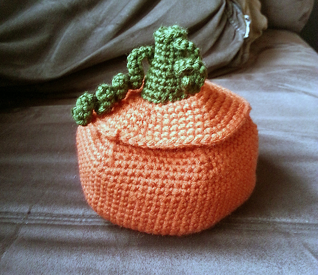 Crochet Pumpkin Container
