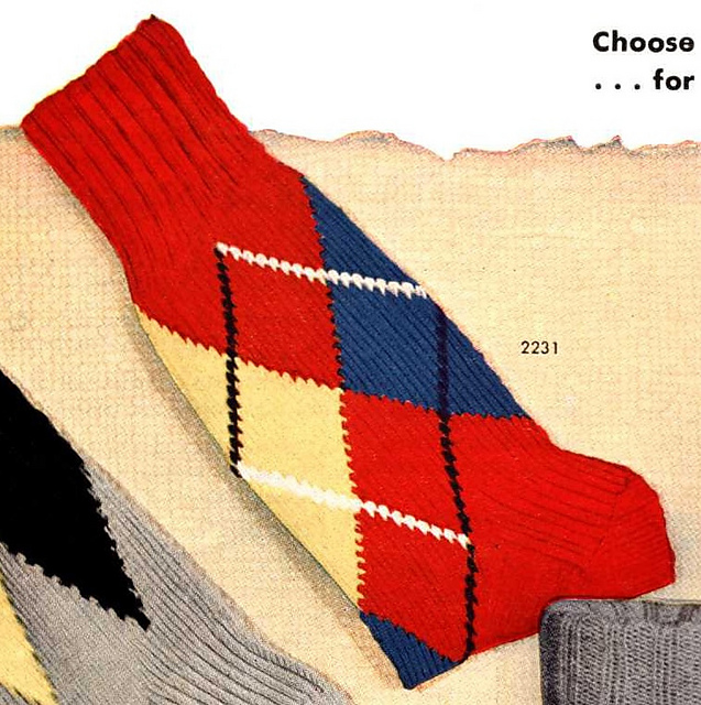 Men's Large Diamond Argyle No. 2231