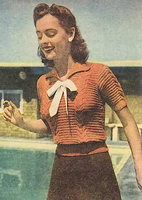 Jumper Knitted In Rust Wool