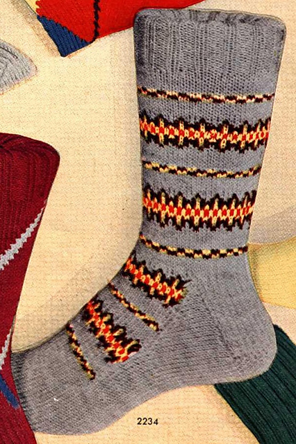 Men's Fair Isle Socks No. 2234