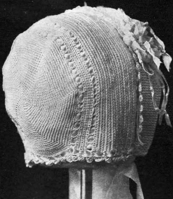 Infant's White Silk Bonnet No. 581