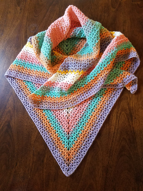 lattice duck shawl