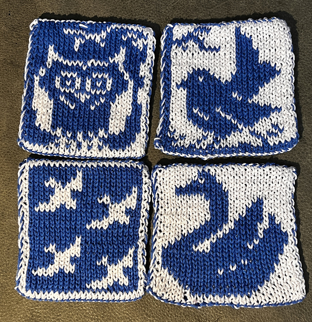 Doubleknitted Coasters Birds
