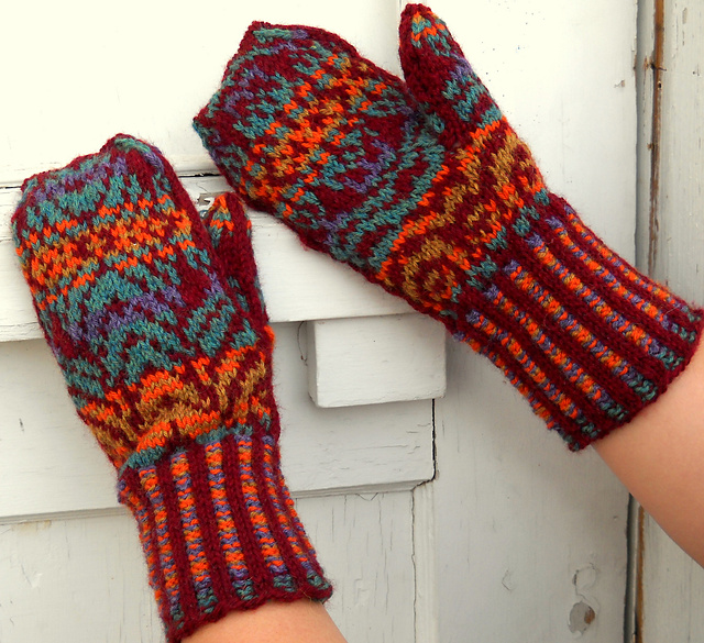 Jewelled Prism Mittens