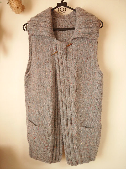 Tweed Tunic Vest ツイードヤーンのチュニックベスト