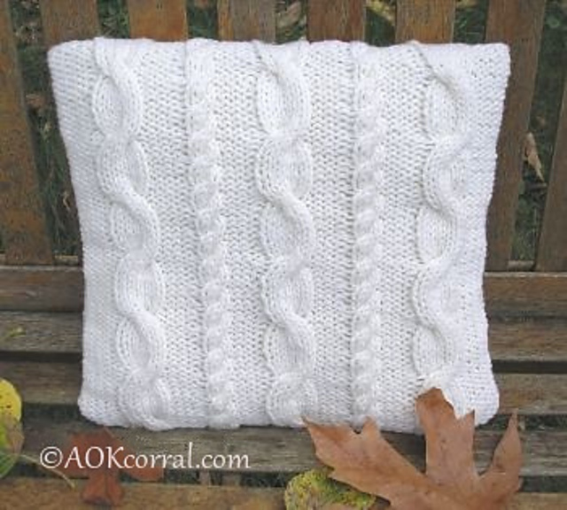 Ravelry Knit Cable Pillow Pattern pattern by Angela Chick
