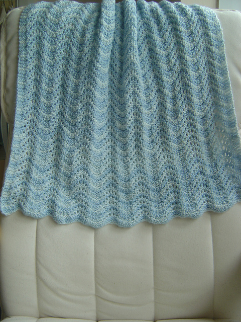 Feather and Fan Baby Blanket