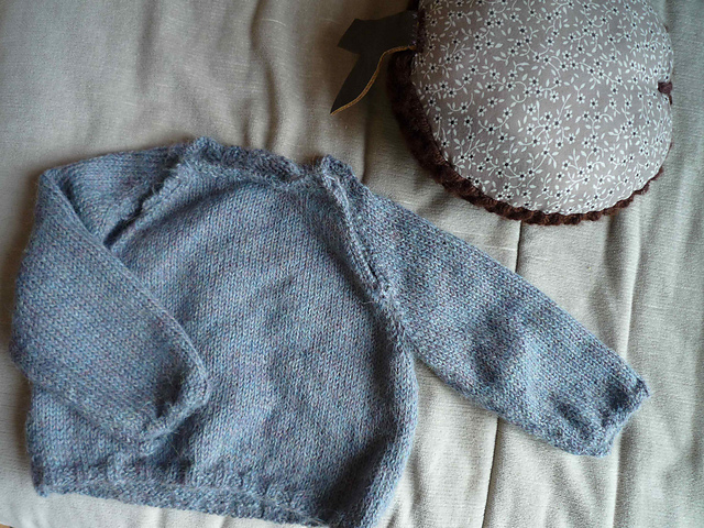 Souris rose Chat bleu - Le pull raglan