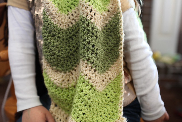 Double Wide Chevron Scarf