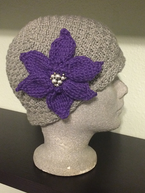 Purple Delight Hat with Flower