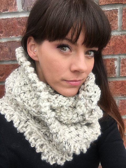 Ruffles in my Oatmeal Infinity Scarf