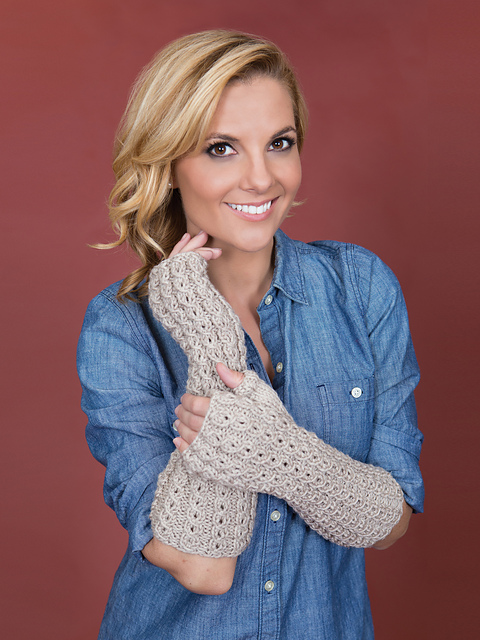 Faux Cable Mitts