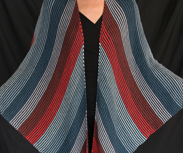 Ship Side Chevron Shawl