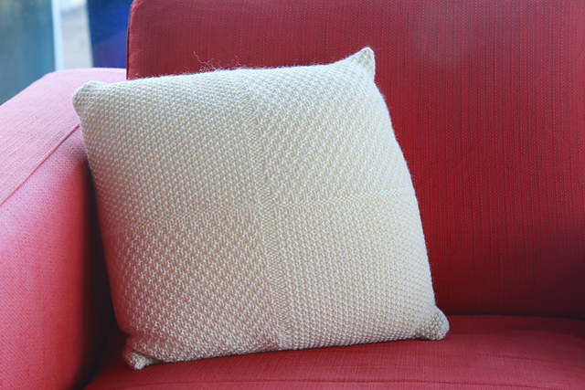 Seed and Moss Stitch Pillow