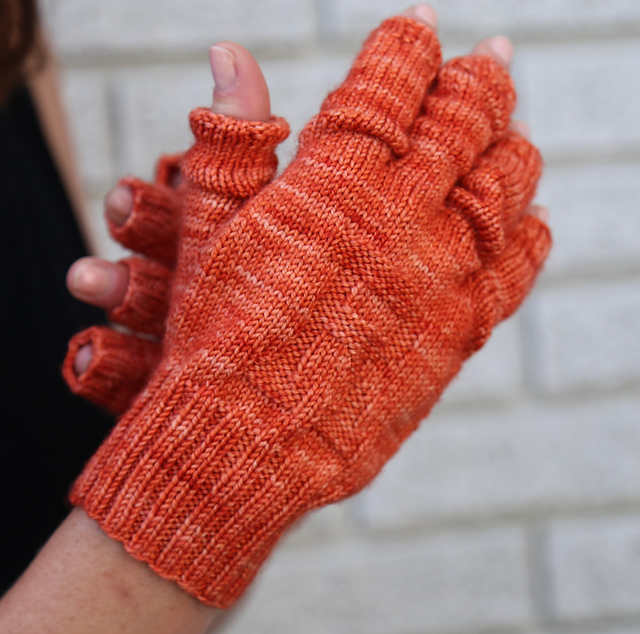 Orange Sassafras Texting Gloves
