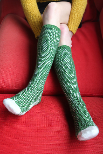 Waffle Check Socks