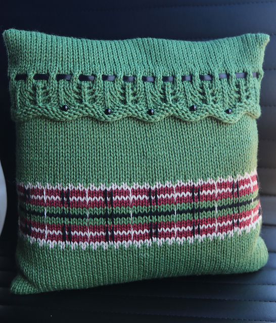 Buttoned Up Ribbon Pillow