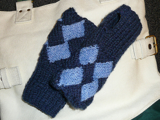 Entrelac Wrist Warmers