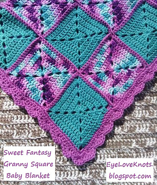 Sweet Fantasy Granny Square Baby Blanket