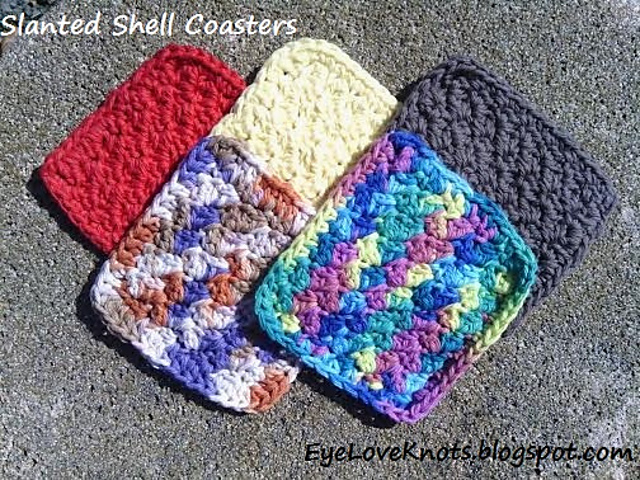 Slanted Shell Coasters