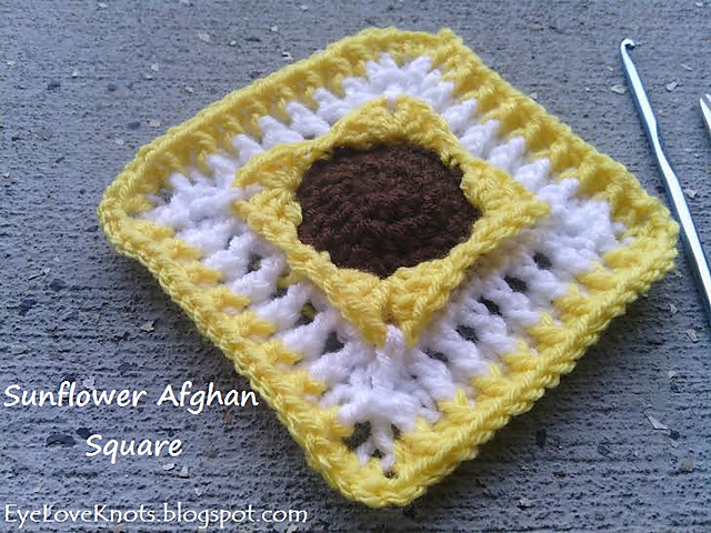 Sunflower Afghan Square