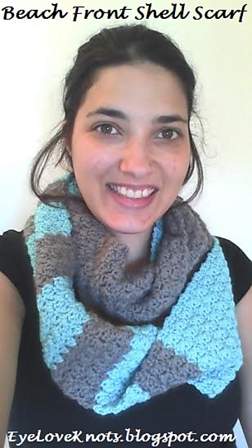 Beach Front Slanted Shell Infinity Scarf