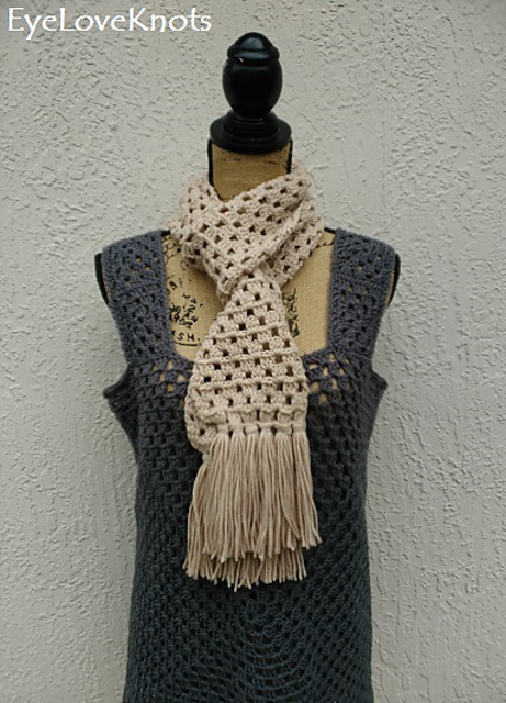 Vintage Granny Square Scarf