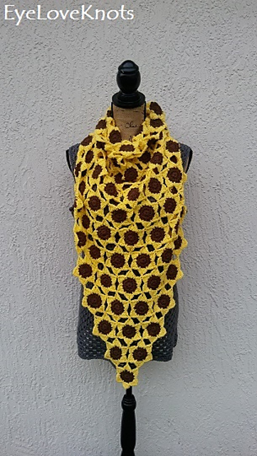 Sunflower Motif Shawl