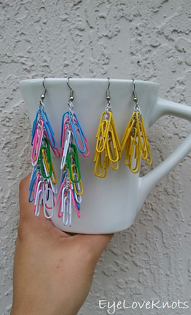 Thread & Paper Clip Earrings