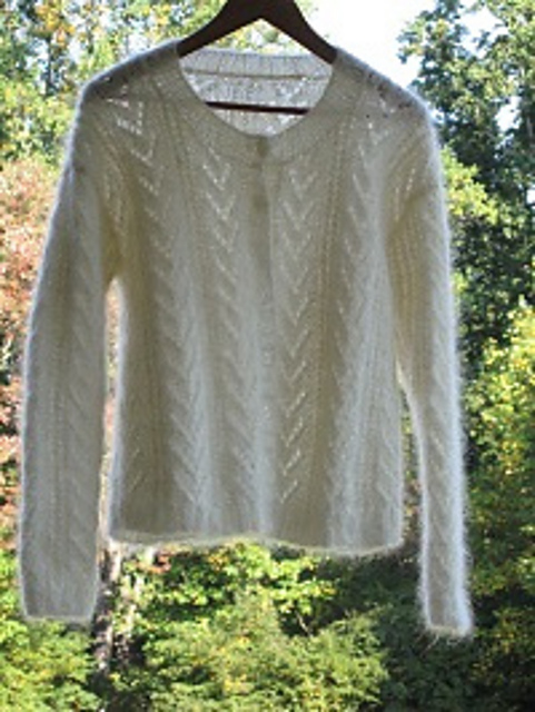 Mohair Mini Cabled Cardigan
