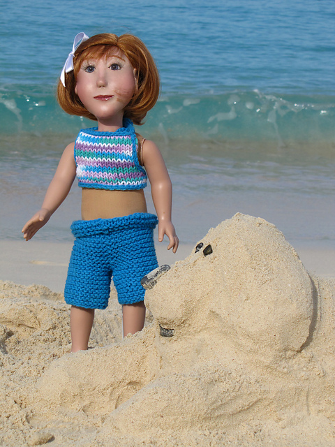 Halter Top and Shorts: To Fit 18" Dolls