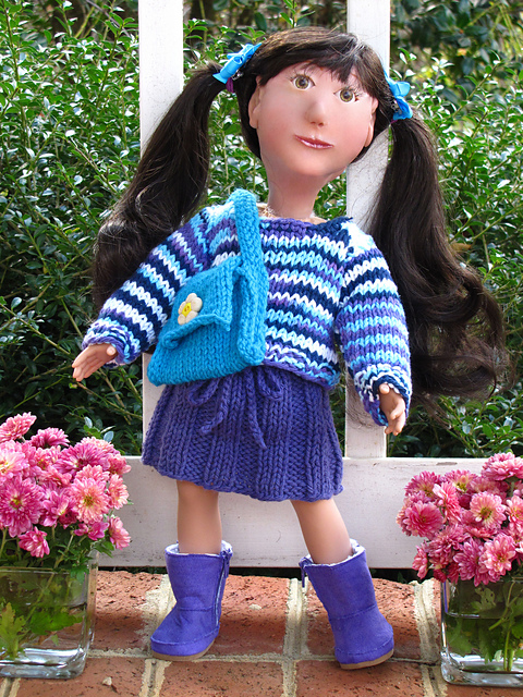 School Days Pullover, Skirt, and Daybag