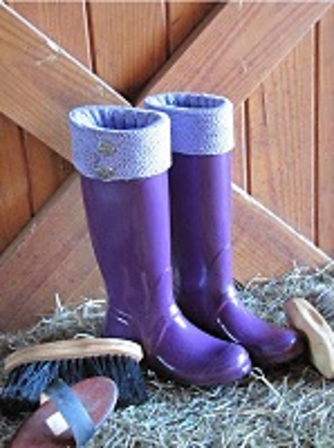 Buttoned Garter Stitch Boot Sock, Liner, & Cuff