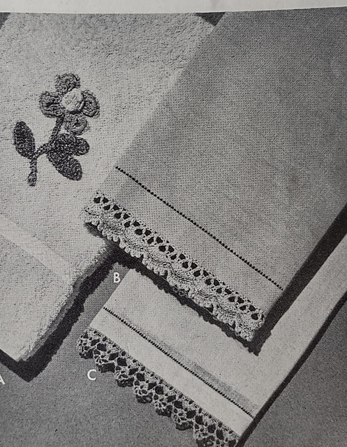 Guest Towel with Flower Motif-A