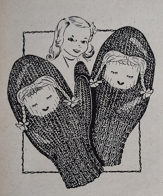 Knitted mittens