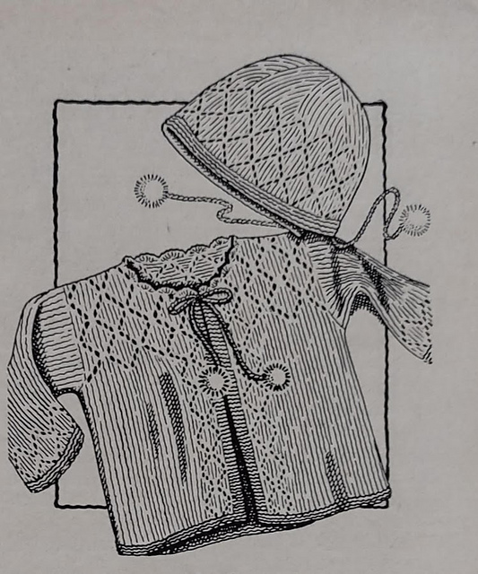 Baby Sweater and Bonnet