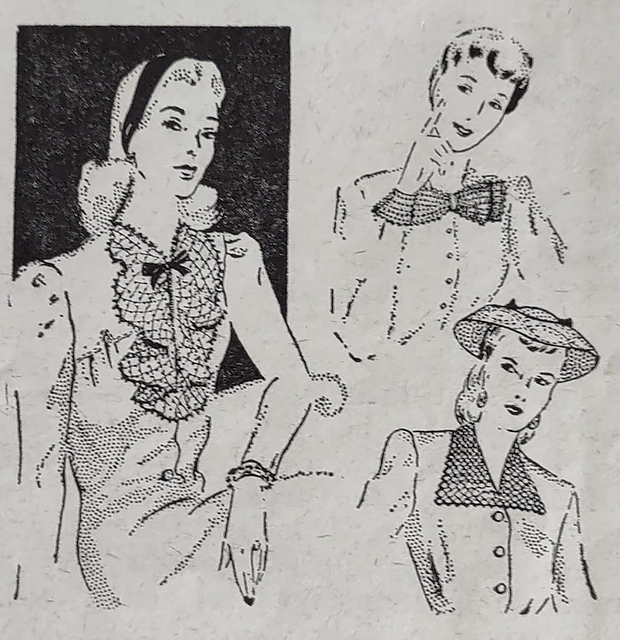 Jabot, Bow, V-Collar