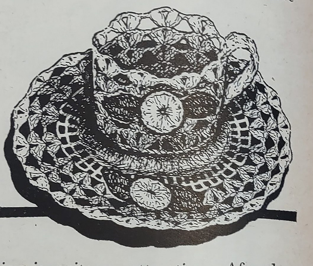 Cup and Saucer in Shell Stitch