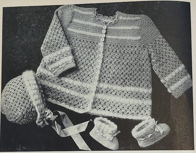 Jacket, Bonnet and Bootees