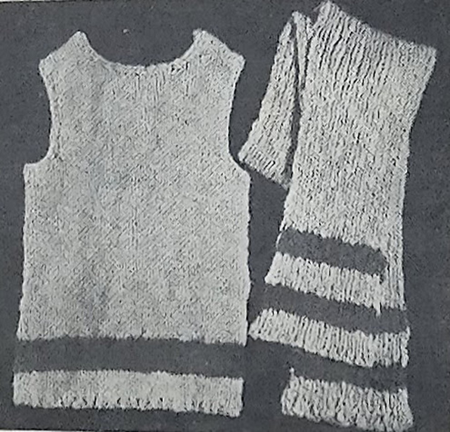 Sleeveless Pullover and Scarf