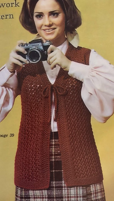 Vest in Openwork Pattern