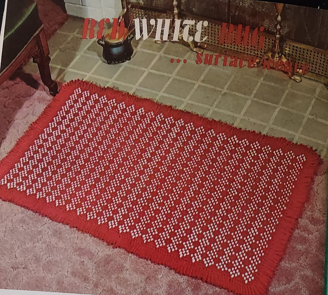 Red and White Rug