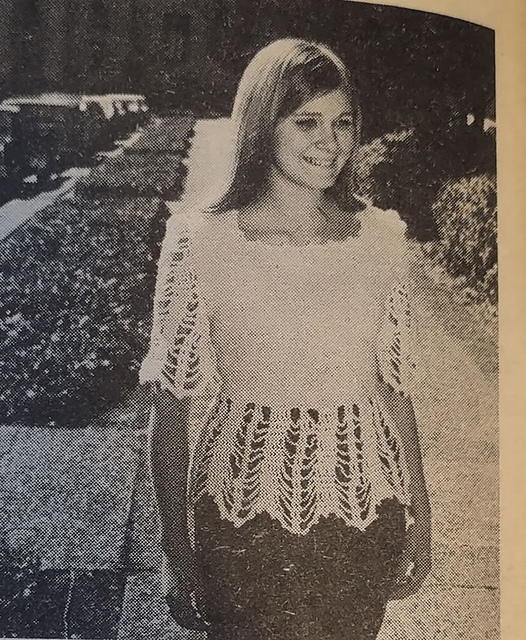 Lacy Peplum Sweater in Knit and Crochet