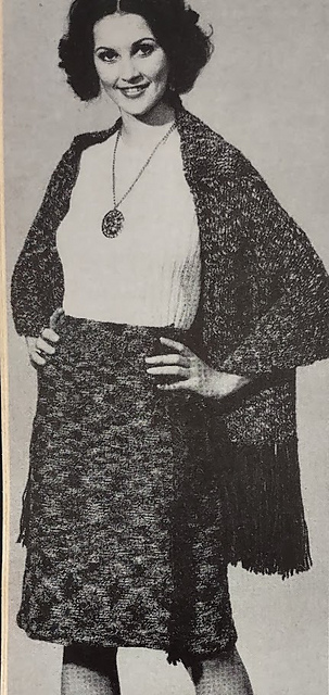 Skirt, Stole and Pullover Set (Skirt)