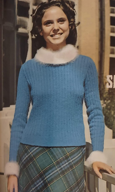 Slipover with Angora Trim