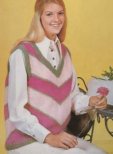 Green, Rose, Pink Vest